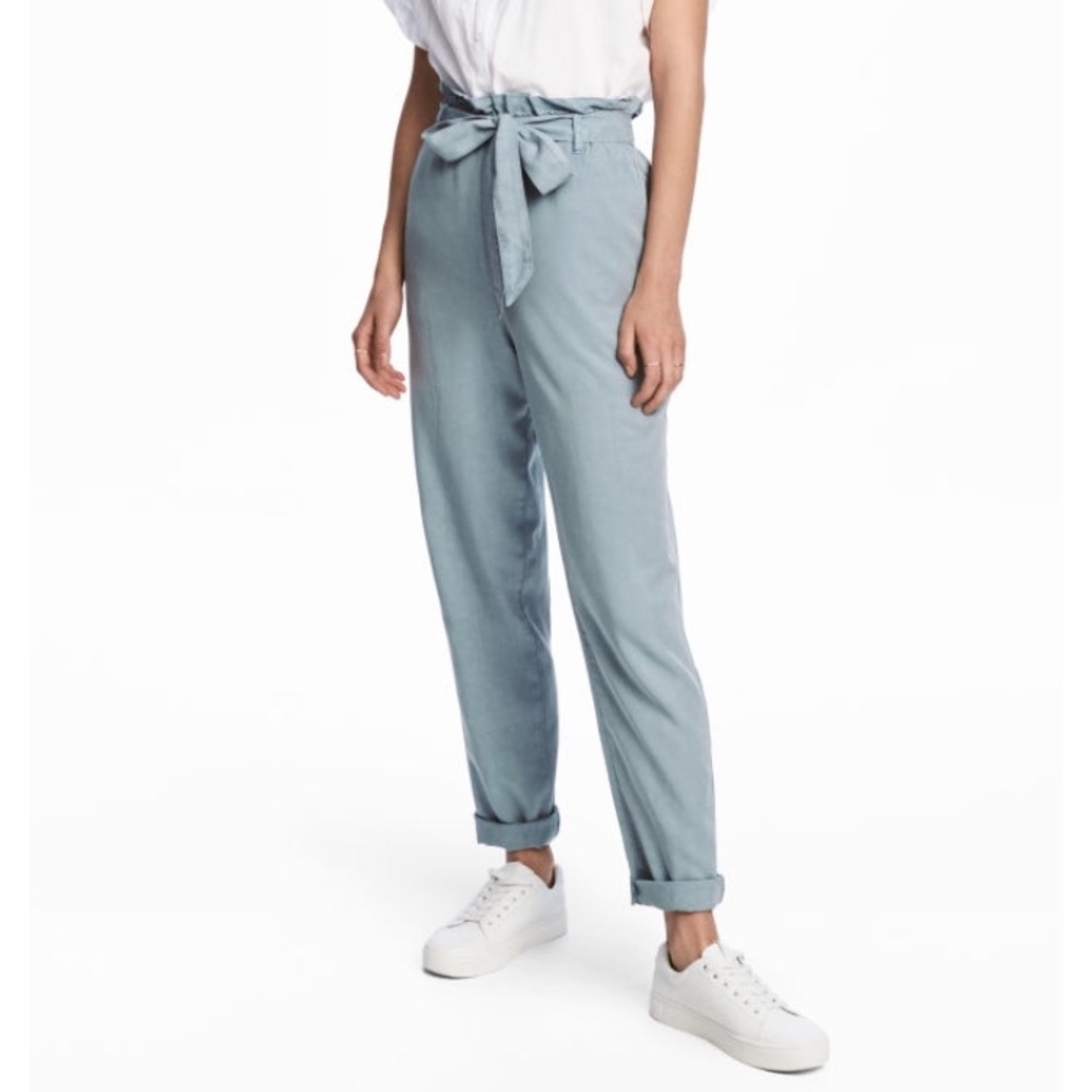 Paper bag pants - Baby blue